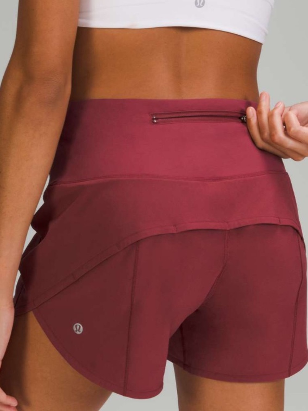 lululemon athletica Speed Up High-Rise Lined Shorts Mulled Wine 4 inch NWT Small - Picture 8 of 8